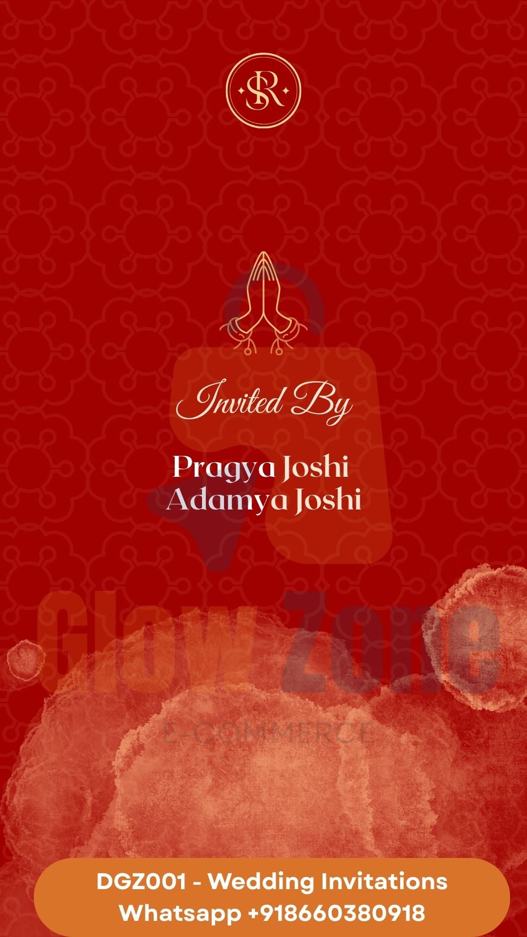 Digital Wedding Invitation - DGZ001 Digital Invitations Glowzone