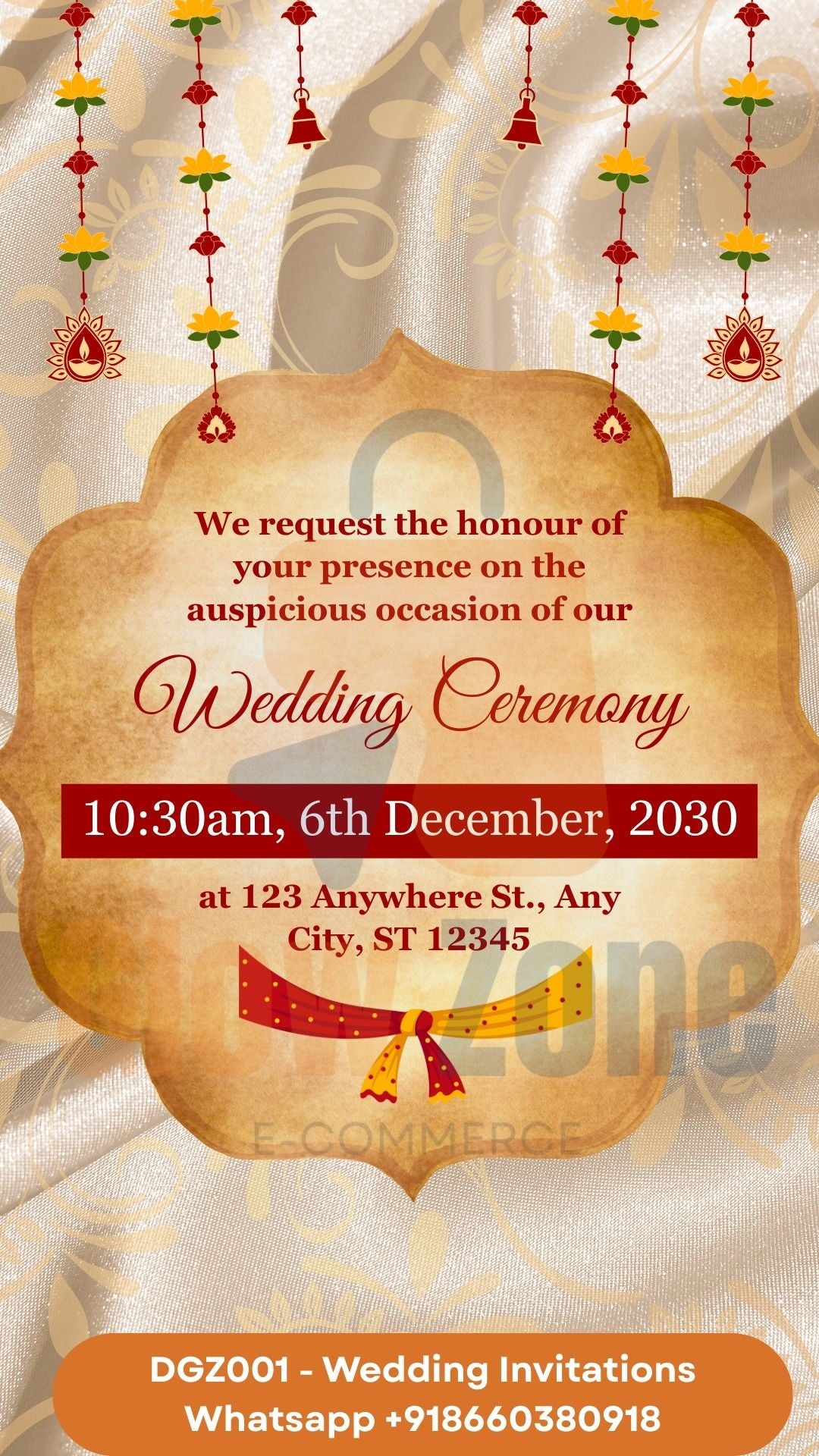 Digital Wedding Invitation - DGZ001 Digital Invitations Glowzone