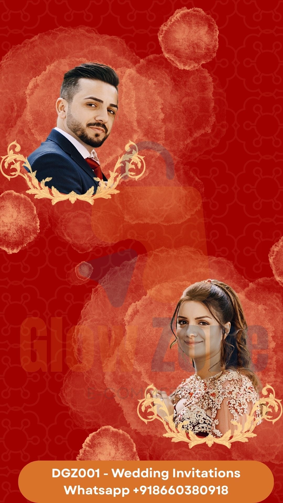Digital Wedding Invitation - DGZ001 Digital Invitations Glowzone