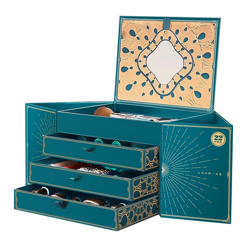 Premium Makeup Kit - 22Pcs Set Green Makeup Kit GlowZone